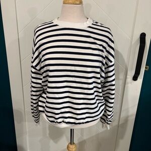H&M‎ Oversized Striped Crew Neck / nautical/ Coastal/ Sailing